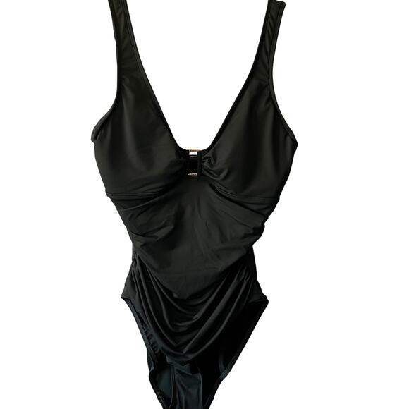 Lauren Ralph Lauren Green One-Piece Swimsuit – Size 14 – Logo Detail - Picture 3 of 6